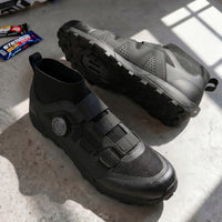 Compatible with Both SPD and Flat Pedals,Mountain Bike Shoes with Single Knob Fastening,for Indoor Outdoor Biking,with SPD Cleats