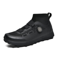 Compatible with Both SPD and Flat Pedals,Mountain Bike Shoes with Single Knob Fastening,for Indoor Outdoor Biking,with SPD Cleats