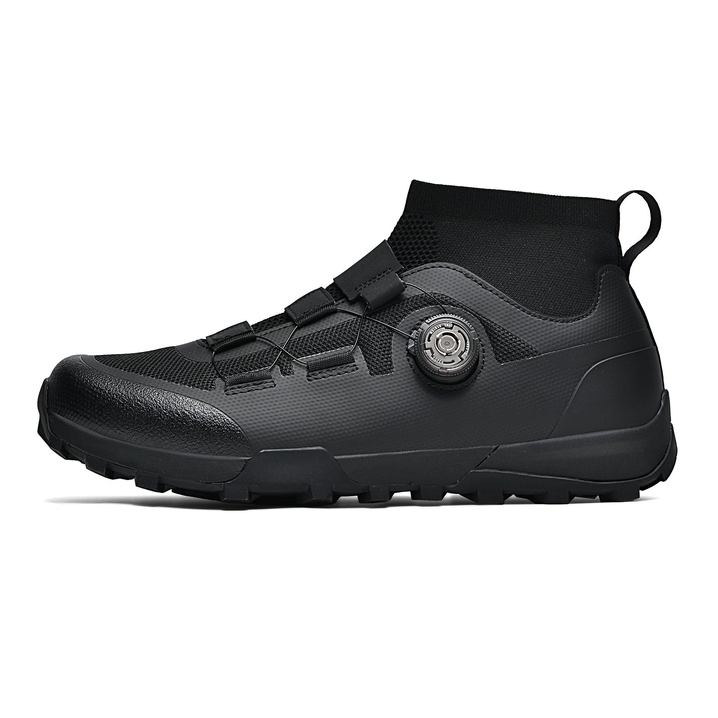 Compatible with Both SPD and Flat Pedals,Mountain Bike Shoes with Single Knob Fastening,for Indoor Outdoor Biking,with SPD Cleats